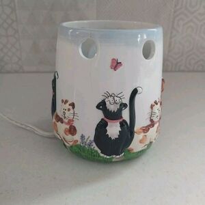 Vintage Hallmark Ceramic Cat Night Light Plug-In Tested